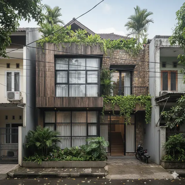 Model Rumah Tropis untuk Lahan Sempit