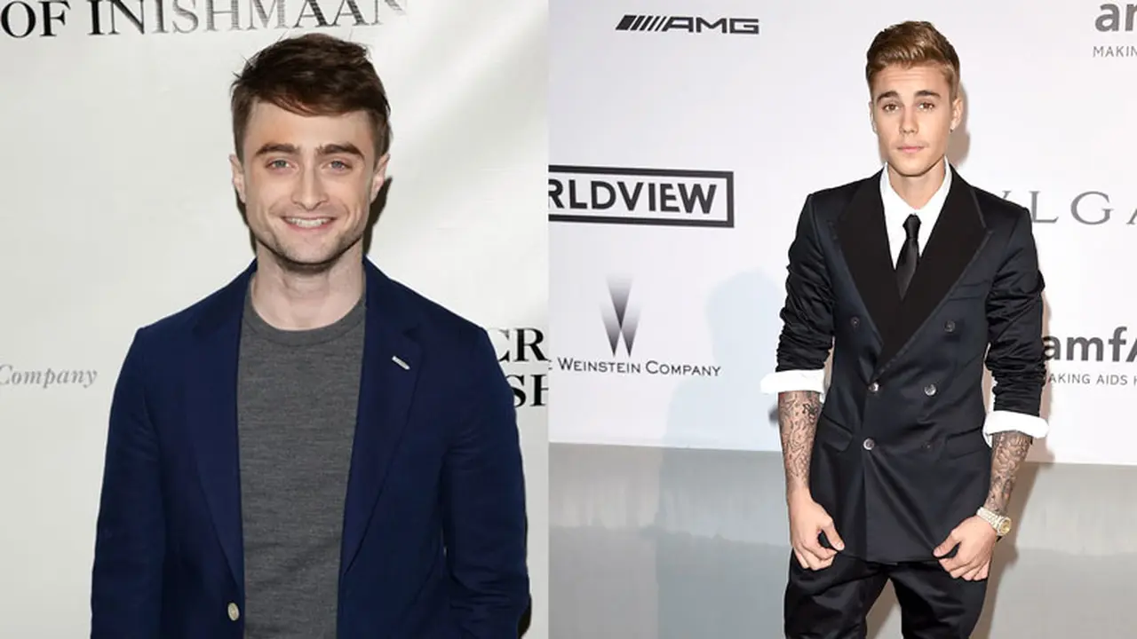 Daniel Radcliffe dan Justin Bieber