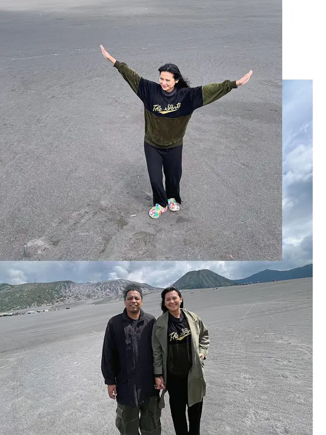 6 Potret Indah Permatasari dan Arie Kriting Ke Bromo, Syuting Film Kejar Mimpi, Gaspol!