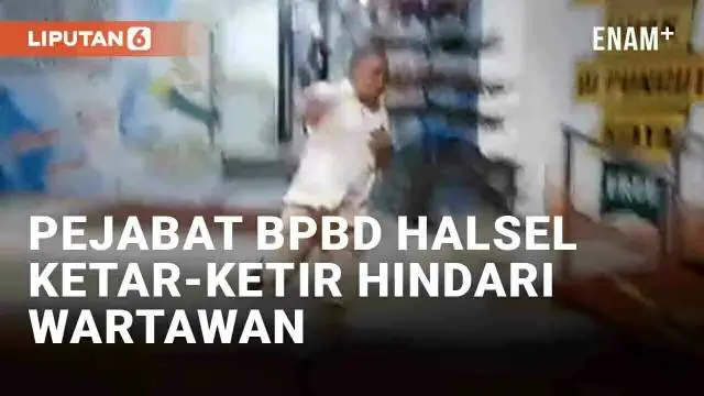 VIDEO: Viral Sekretaris BPBD Halsel Ketar-Ketir Hindari Wartawan Usai Diperiksa Kejaksaan
