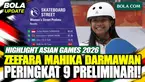 Zeefara Mahika Darmawan mencatat 83,43 poin dan menempati peringkat 9 pada babak preliminari skateboard putri Asian Games 2026. Hasil tersebut membuat Zeefara belum lolos ke babak final. Simak aksi dan penampilannya dalam video highlight berikut.