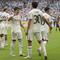Pemain Real Madrid merayakan gol dalam laga babak 16 besar Piala Dunia Antarklub antara Real Madrid dan Juventus di Miami Gardens, 1 Juli 2025. (AP Photo/Rebecca Blackwell)