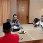 Kwik Kian Gie di Posko Tim Kampanya Nasional Jokowi-Ma'ruf Amin di Jl Cemara, Menteng, Jakarta Pusat, Jumat (21/9/2018).