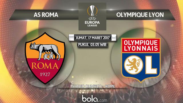 Liga Europa_AS Roma Vs Olympique Lyon (Bola.com/Adreanus Titus)