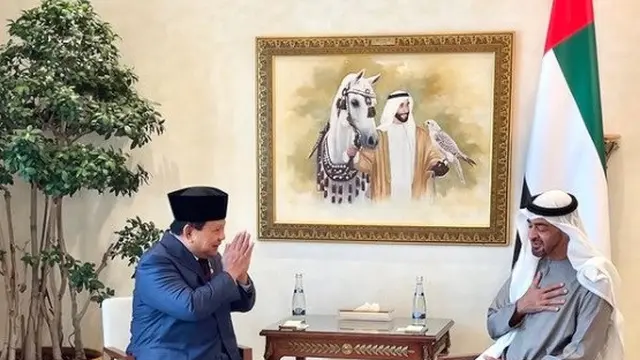 Menhan Prabowo dan Pangeran MBZ. (Instagram@Kemhanri)