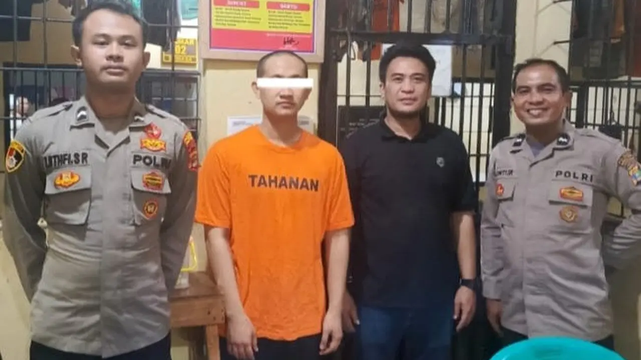 Unit PPA Satreskrim Polresta Bandar Lampung menahan FZ, tersangka pencabulan bocah SD. Foto : (Istimewa).