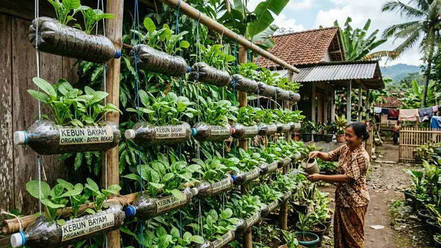 Sayuran cabut yang cocok ditanam di botol plastik bekas (AI Generated)