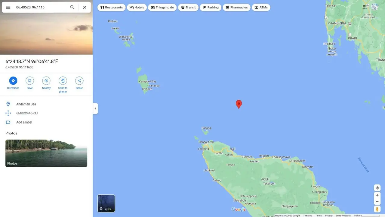 Tangkapan layar keberadaan kapal pengangkut pengungsi Rohingya kiriman lembaga kemanusiaan pada Jumat malam (23/12/2022). Kapal tersebut terlihat mendekati Aceh.