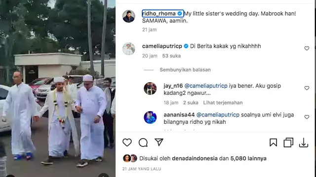 Unggahan Elvy Sukaesih Soal Pernikahan Ridho Rhoma Menghilang, Warganet Pertanyakan Penyebabnya