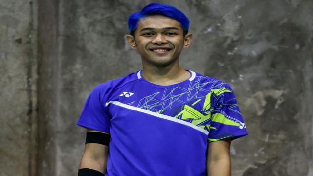 Fajar Alfian tampil dengan rambut biru di Thailand Terbuka 2021 sebagai wujud kekagumannya terhadap Persib.
