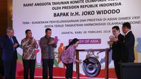 Menko PMK, Puan Maharani, membuka Rapat Anggota Tahunan KOI yang membahas kesiapan Asian Games 2018. (Humas Menko PMK)