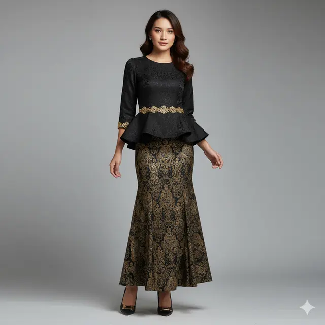 Model Dress Batik Brokat Warna Gelap Pilihan untuk Acara Formal. Gemini