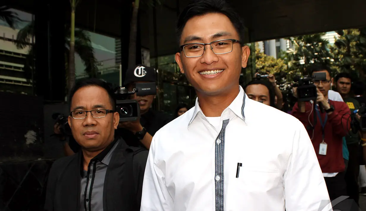 Sedianya Andika Hazrumy diperiksa sebagai saksi kasus korupsi Alkes Banten pada Senin kemarin, Jakarta, Rabu (17/9/2014) (Liputan6.com/Faisal R Syam)