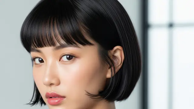 Trendy Short Bob dengan Baby Bangs