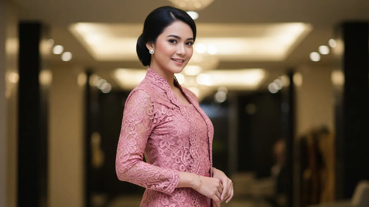 Model Atasan Brokat dengan Rok Batik Span Body Fit Elegan