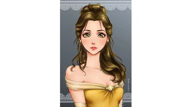 7 Karakter Putri Disney Ini Diubah Jadi Anime, Beda Banget