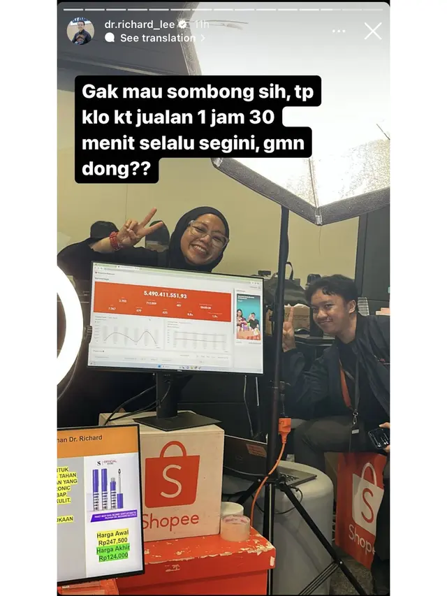 Capture Posting Instagram dr. Richard Lee.