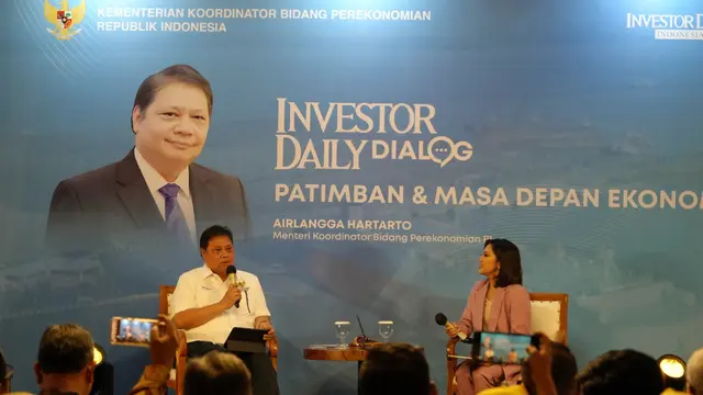 Menteri Koordinator Bidang Perekonomian Airlangga Hartarto dalam Dialog yang bertajuk “Patimban dan Masa Depan Ekonomi” di Pamanukan, Kabupaten Subang, Provinsi Jawa Barat, Rabu (24/1/2024). (Dok Kemenko Perekonomian)