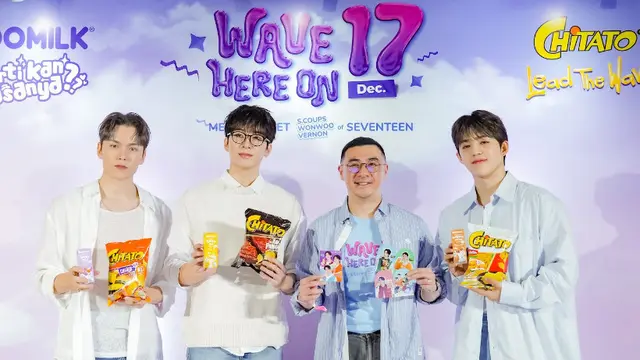 S.Coups, Wonwoo, dan Vernon SEVENTEEN hadir di Jakarta. dok. Indofood