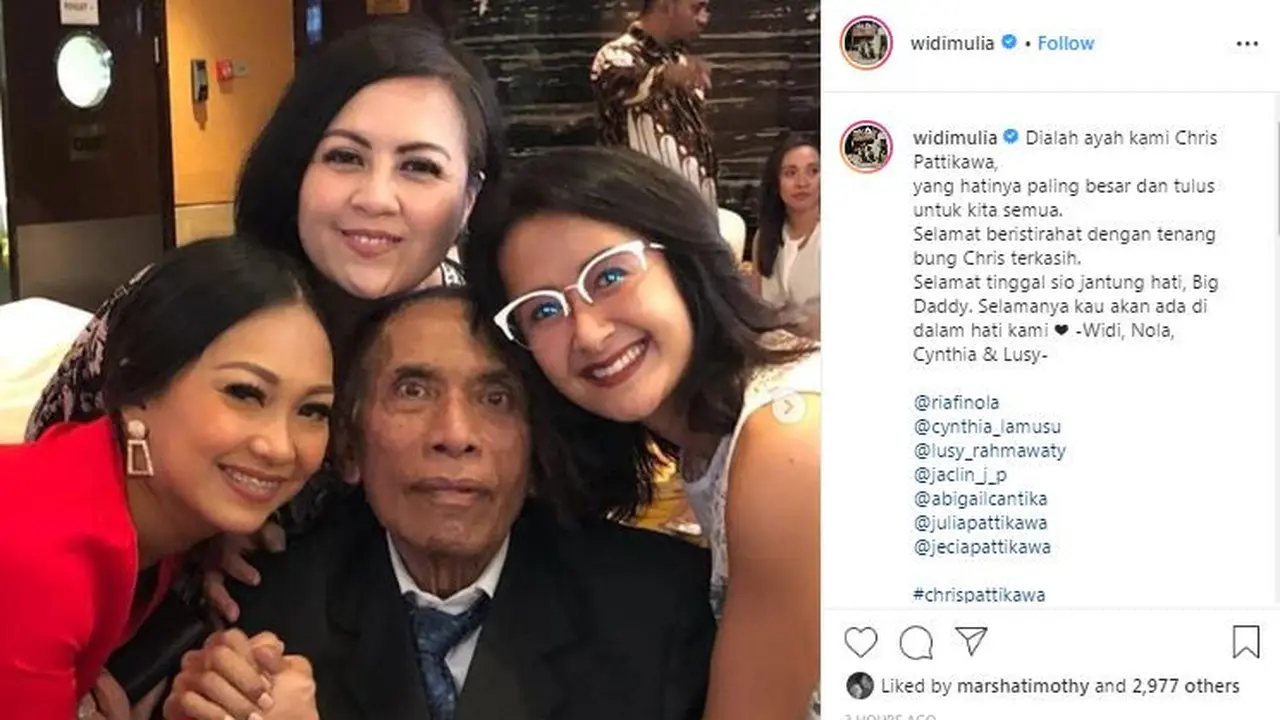 Chris Pattikawa Meninggal, Widi Mulia: Pergi Dengan Tenang Saat Semua ...