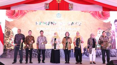 Festival UMKM Kemenkeu Satu Jawa Timur di Kantor Direktorat Jenderal Bea dan Cukai (DJBC) Jatim. (Dian Kurniawan/Liputan6.com)