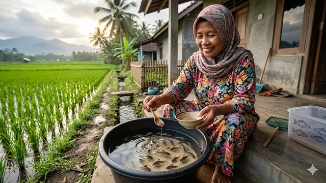 Ternak Ikan Mini di Ember untuk IRT yang Rumahnya Dekat Area Persawahan