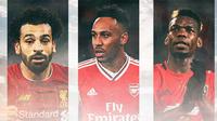 Mobil Mewah - Paul Pogba, Salah, Aubameyang (Bola.com/Adreanus Titus)