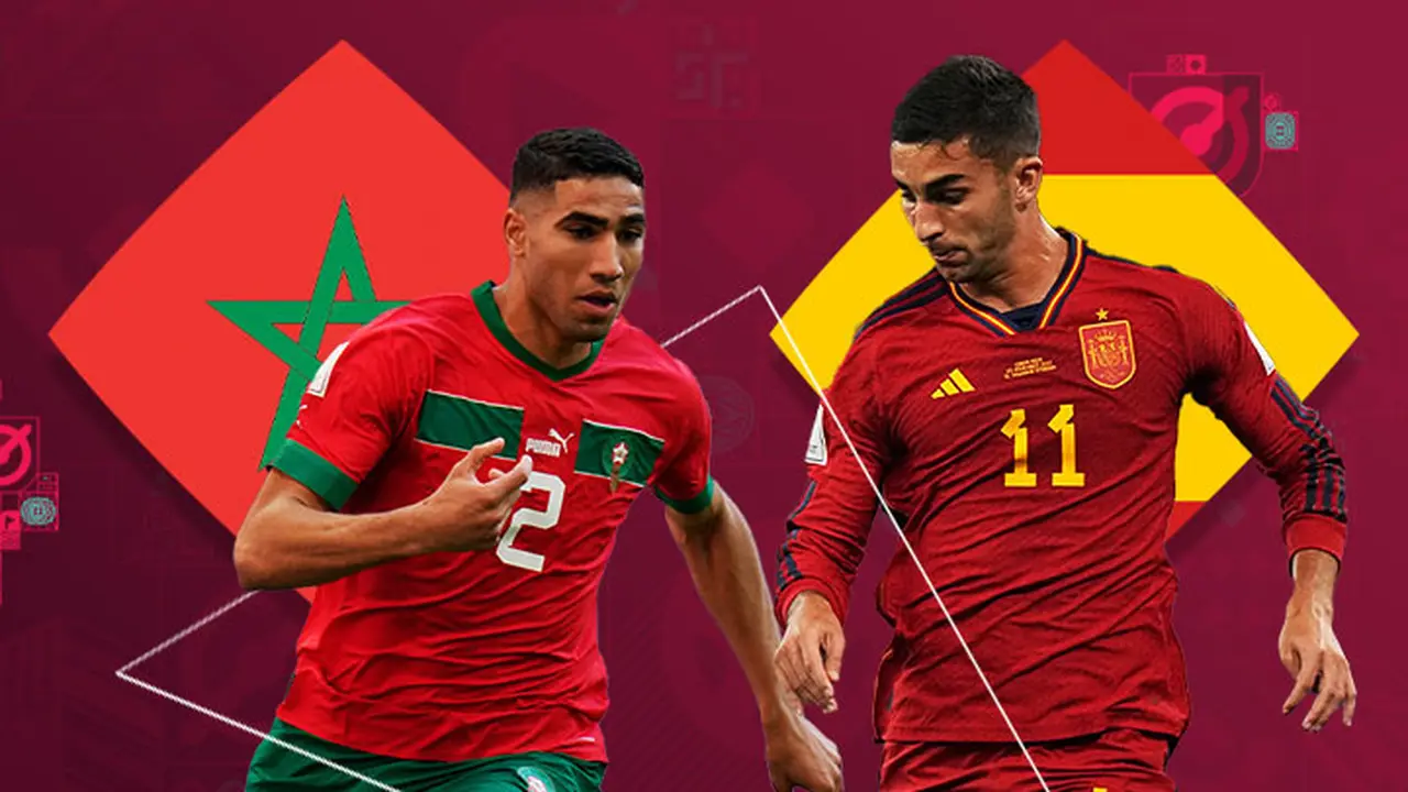 Piala Dunia - Maroko Vs Spanyol - Achraf Hakimi Vs Ferran Torres