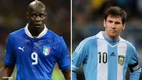 Italia Tanpa Balotelli, Argentina Minus Messi