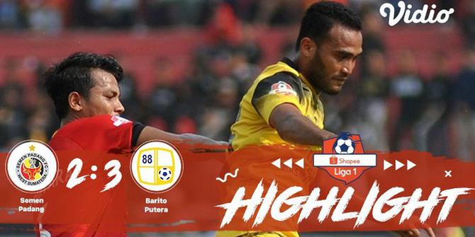 VIDEO: Highlights Liga 1 2019, Semen Padang Vs Barito Putera 2-3