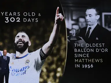 Penghargaan Ballon d'Or telah dimulai sejak tahun 1956 dan terus berlangsung hingga kini. Tercatat hanya satu kali penghargaan ini tidak diadakan yaitu pada edisi 2020 akibat pandemi COVID-19. Tercatat beberapa pemain dari berbagi negara telah menerima penghargaan tersebut, termasuk para pesepak bola asal Prancis. Hingga kini tercatat ada 5 pesepak bola Prancis yang sukses meraih gelar Ballon d'Or, termasuk Karim Benzema di edisi terbaru 2022. (AFP/Franck Fife)