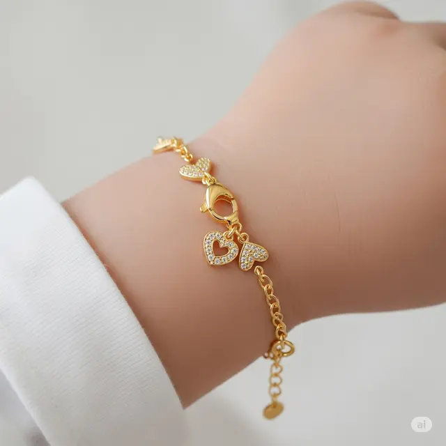 Model Gelang Emas Bayi Perempuan Terbaru. Foto: Gemini