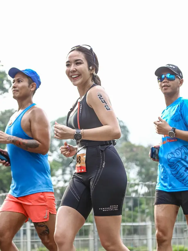 Potret Gisella Anastasia Ikut Triathlon