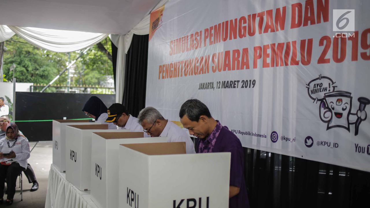 KPU Simulasi Pemungutan dan Penghitungan Suara Pemilu 2019