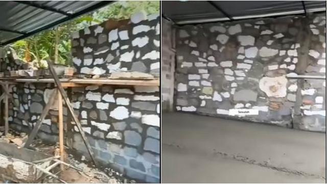 Tukang Bangunan Ini Pakai Tembok Bekas untuk Bangun Rumah, Aksinya Tuai Sorotan