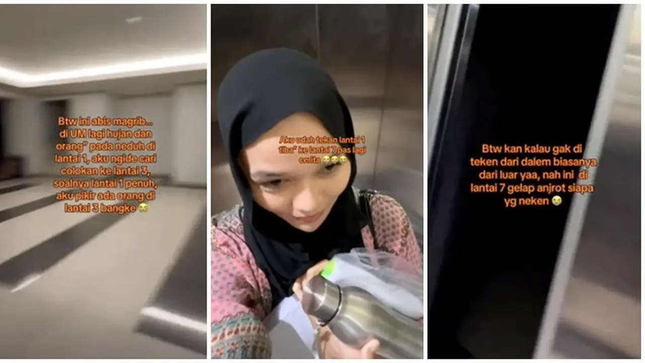 Lift Wanita Ini Tiba-tiba ke Lantai 7 Tanpa Dipencet, Suasana Gelap Bikin Merinding