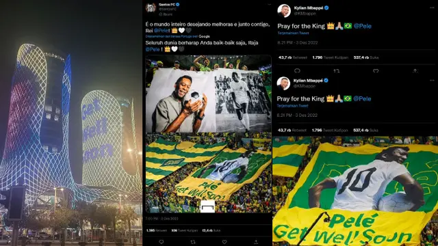 Usai Dikabarkan Masuk Rumah Sakit, Pele Banjir Doa dari Rekan Sesama Sepakbola dan Penggemar