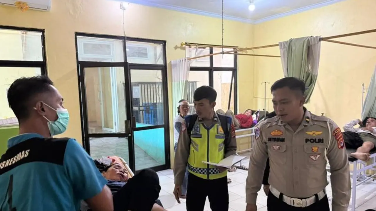 Bus Wisatawan Asal Bekasi Kecelakaan di Banten