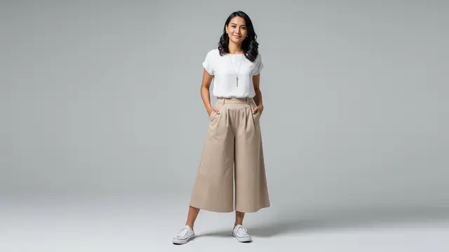 Model Celana 3/4 untuk Wanita Model Kulot