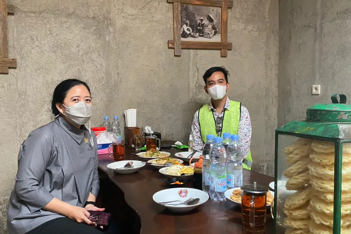 Ketua DPR Puan Maharani dan Wali Kota Solo Gibran Rakabuming Raka