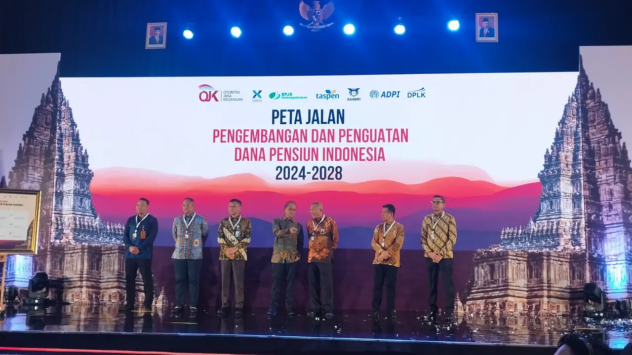 Peluncuran Peta Jalan Pengembangan dan Penguatan Dana Pensiun Indonesia 2024-2028, di Yogyakarta, Senin (8/7/2024). (Foto: Liputan6.com/Gagas YP)