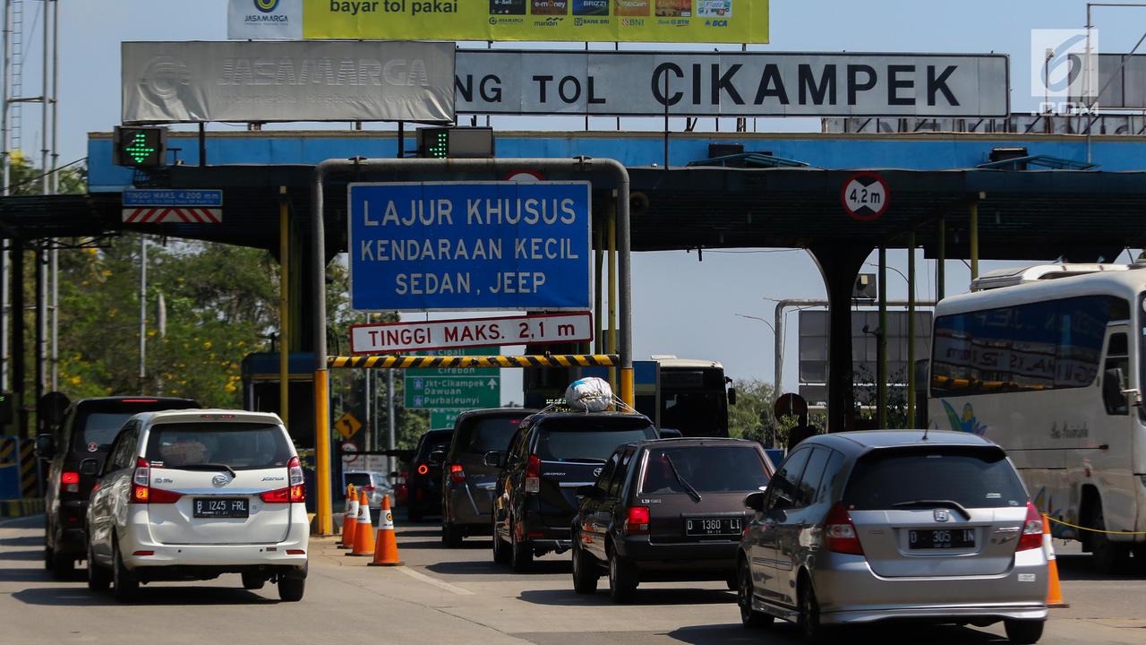 Arus Balik di Gerbang Tol Cikampek Masih Lengang