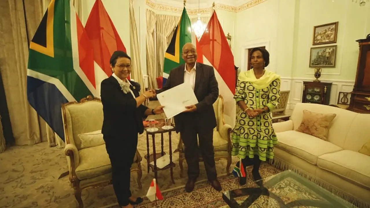 Menlu Retno dan Presiden Afrika Selatan