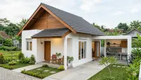 6 Inspirasi Contoh Rumah Kampung Kekinian 6x6 2 Kamar dengan Dapur Terbuka: Fungsional dan Estetik