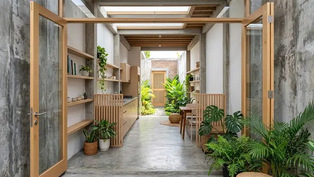 Ide Desain Rumah dengan Lahan Sempit (AI Generated)