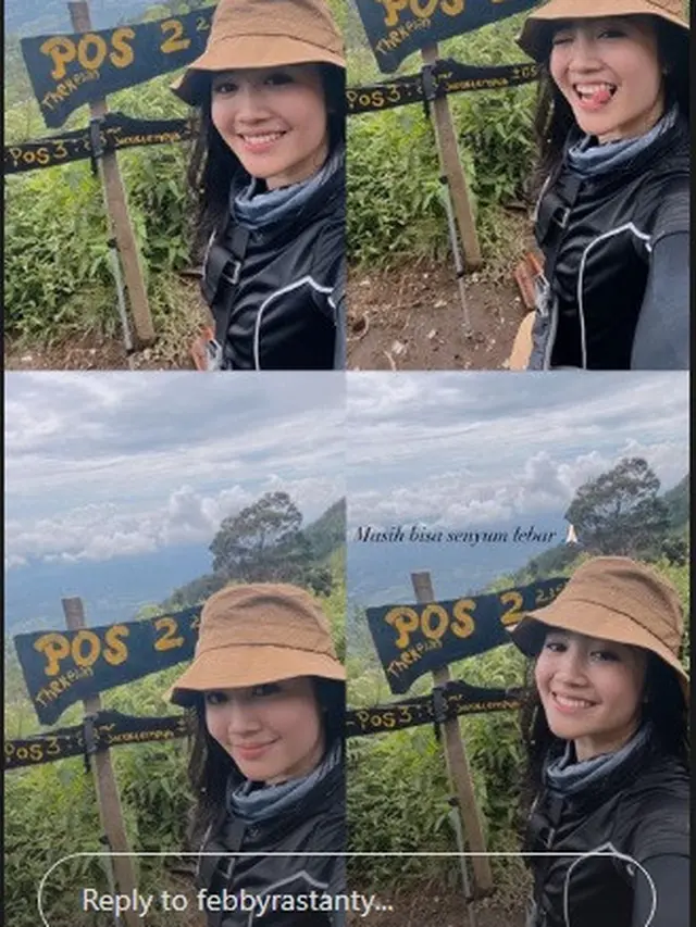 Febby Rastanty naik gunung Merbabu (Foto: Instagram @febbyrastanty)