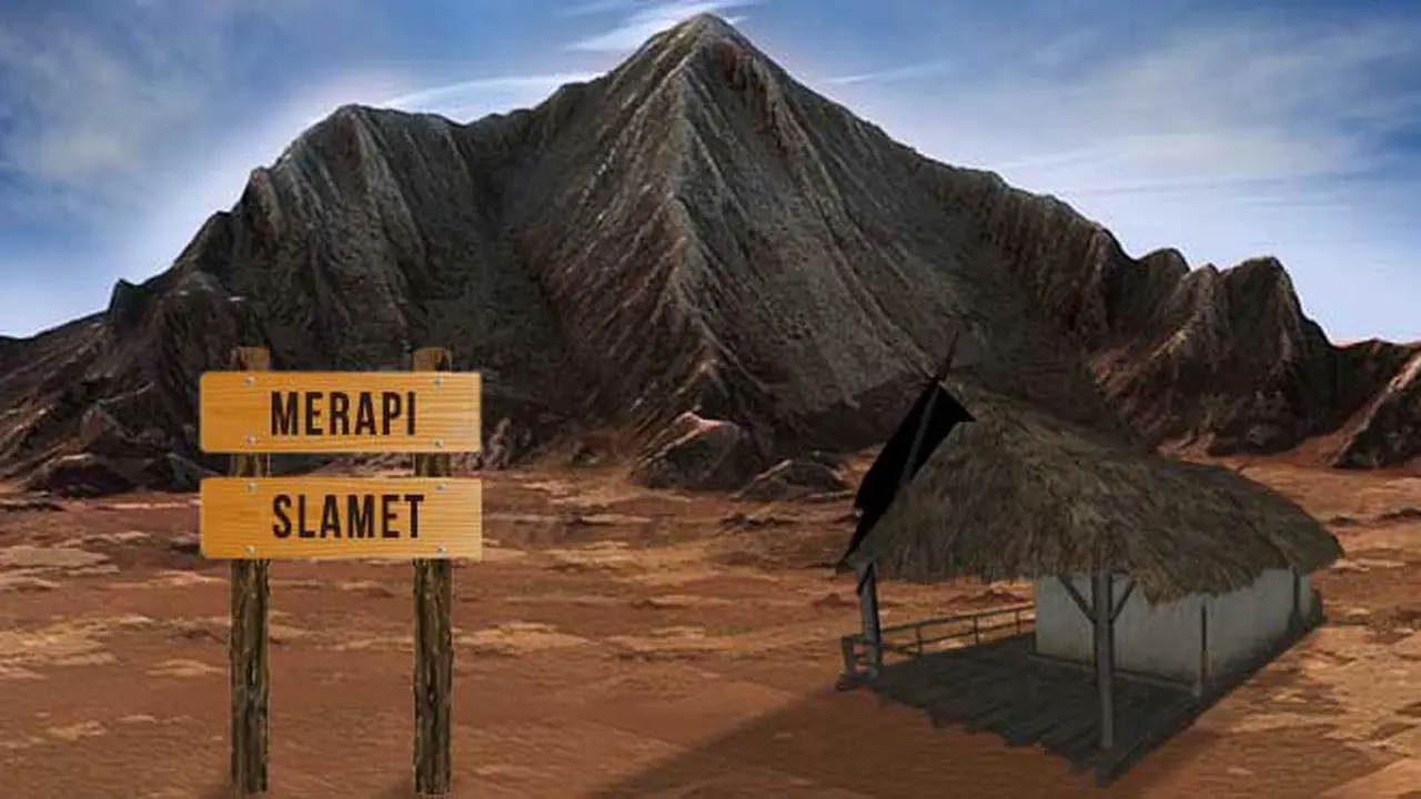 Ilustrasi Merapi dan Slamet