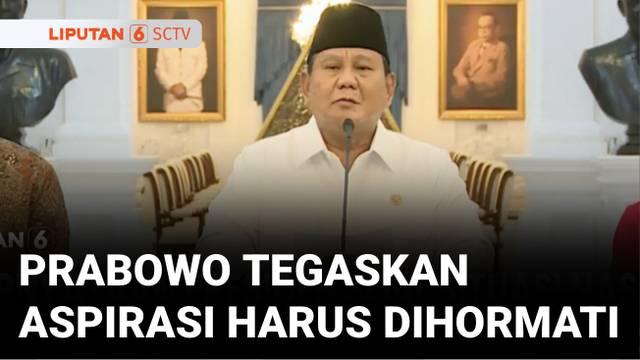 Presiden Prabowo Subianto bersama seluruh pimpinan partai politik termasuk Ketua Umum PDI Perjuangan, Megawati Soekarnoputri menyampaikan sikap dan pernyataan atas perkembangan situasi terkini dari berbagai dinamika yang terjadi di Jakarta dan sejuml...