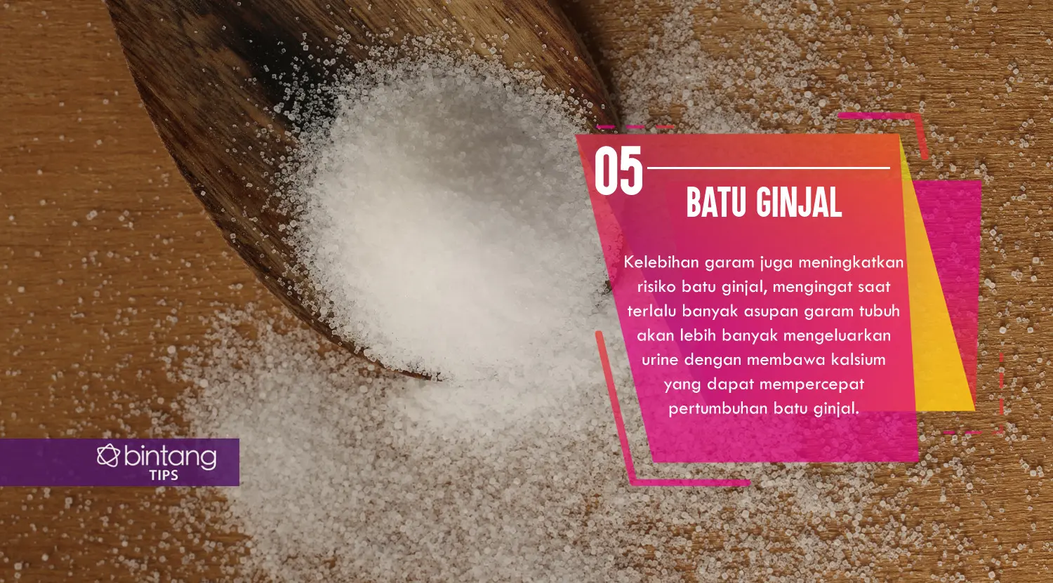 Ini akibatnya kalau kamu kebanyakan konsumsi garam. (Foto: Daniel Kampua, Digital Imaging: M. Iqbal Nurfajri/Bintang.com)