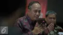 Menristek Dikti Mohamad Nasir memberikan keterangan pers di Gedung BPPT, Jakarta, Rabu (26/10). M Nasir memaparkan tata cara penjaringan rektor itu akan dilakukan oleh panitia penjaringan dalam peraturan menteri. (Liputan6.com/Faizal Fanani)
